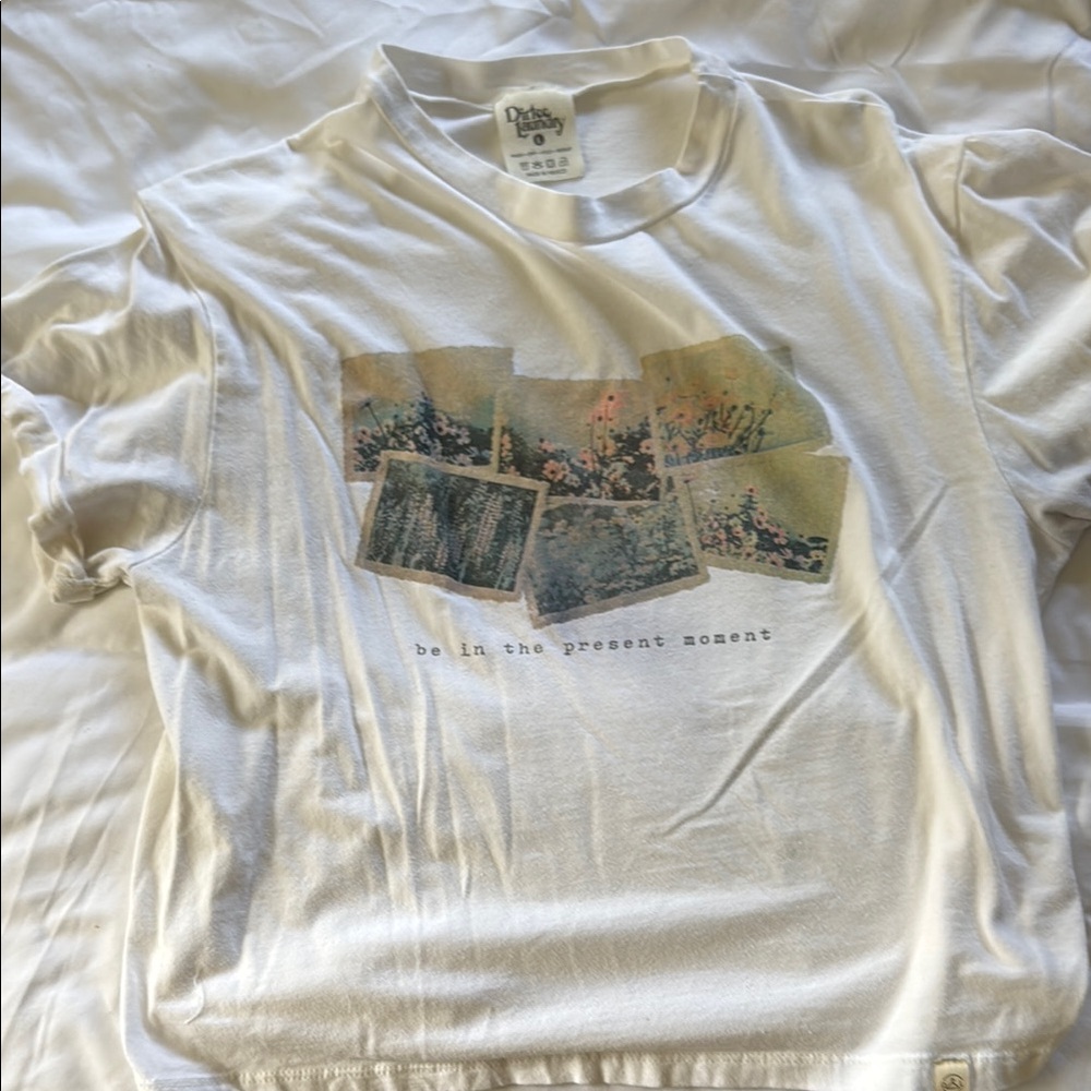 White Graphic T-Shirt with Inspirational Print